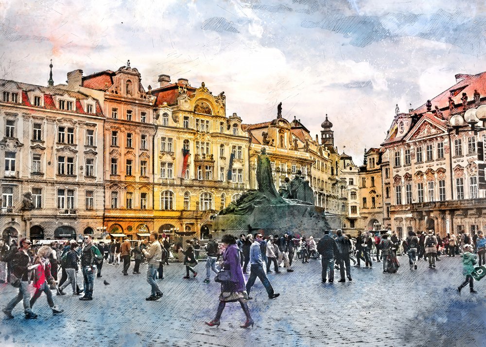 Plaza de la Ciudad Vieja de Praga de Justyna Jaszke