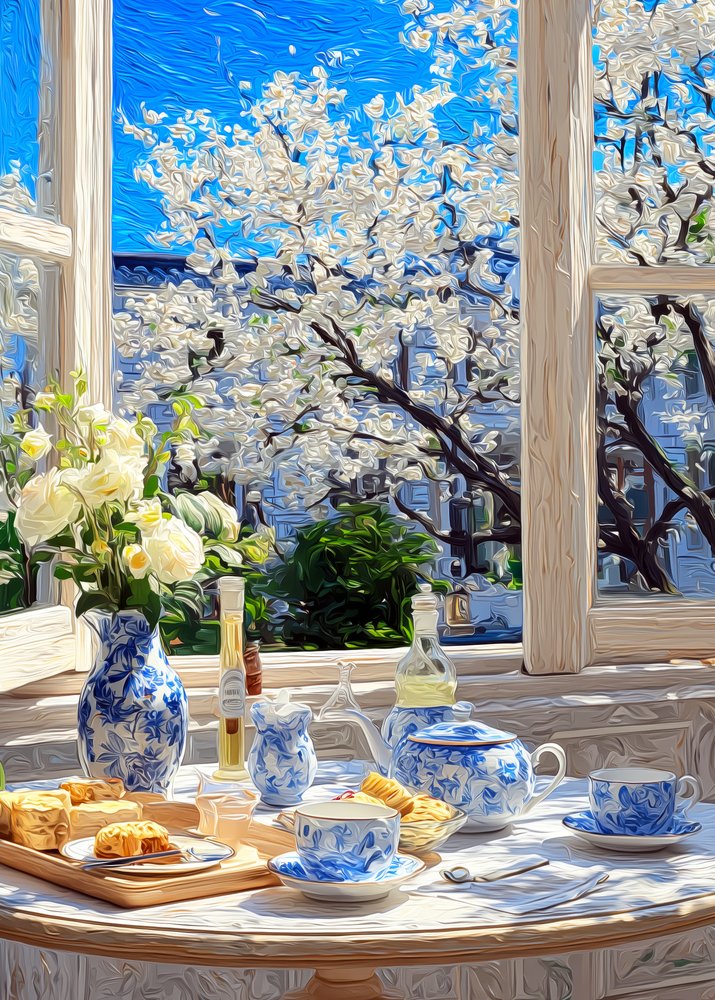 Vista del té «Spring Blossom» de Justyna Jaszke