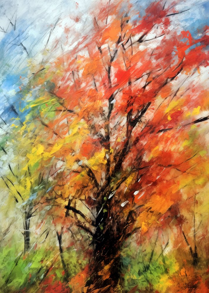 Árbol otoñal lleno de colorido de Justyna Jaszke