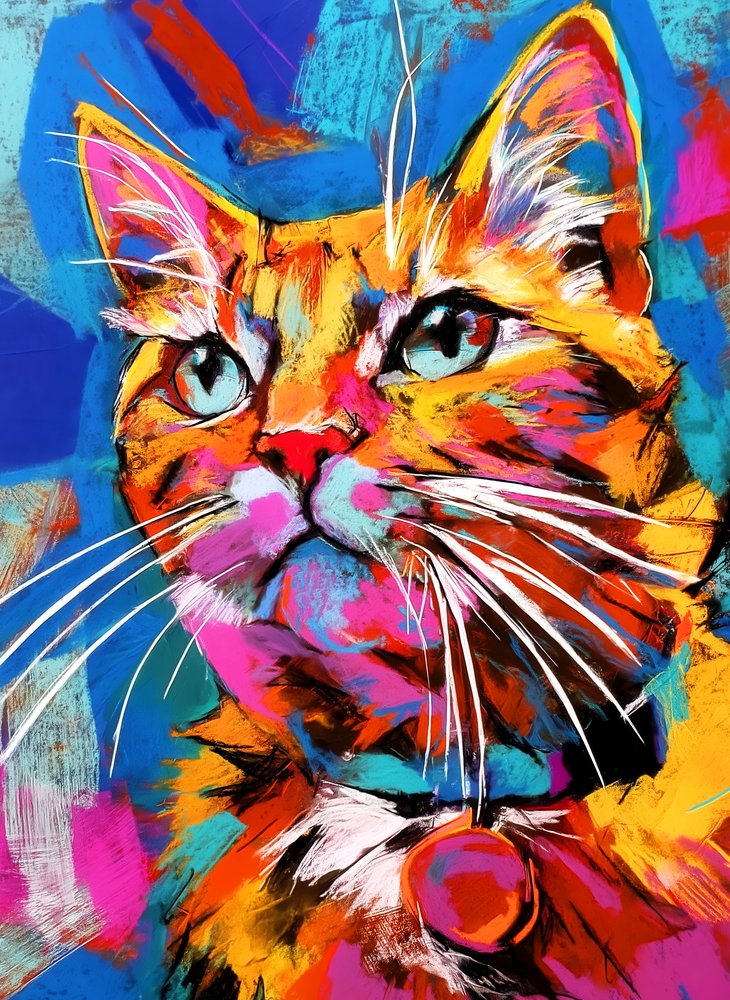 Retrato de un gato lleno de vida de Justyna Jaszke