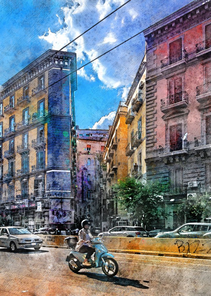 Una calle urbana llena de vida de Justyna Jaszke