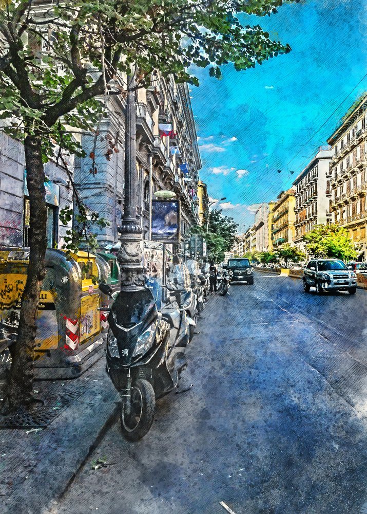 Una calle urbana llena de vida de Justyna Jaszke