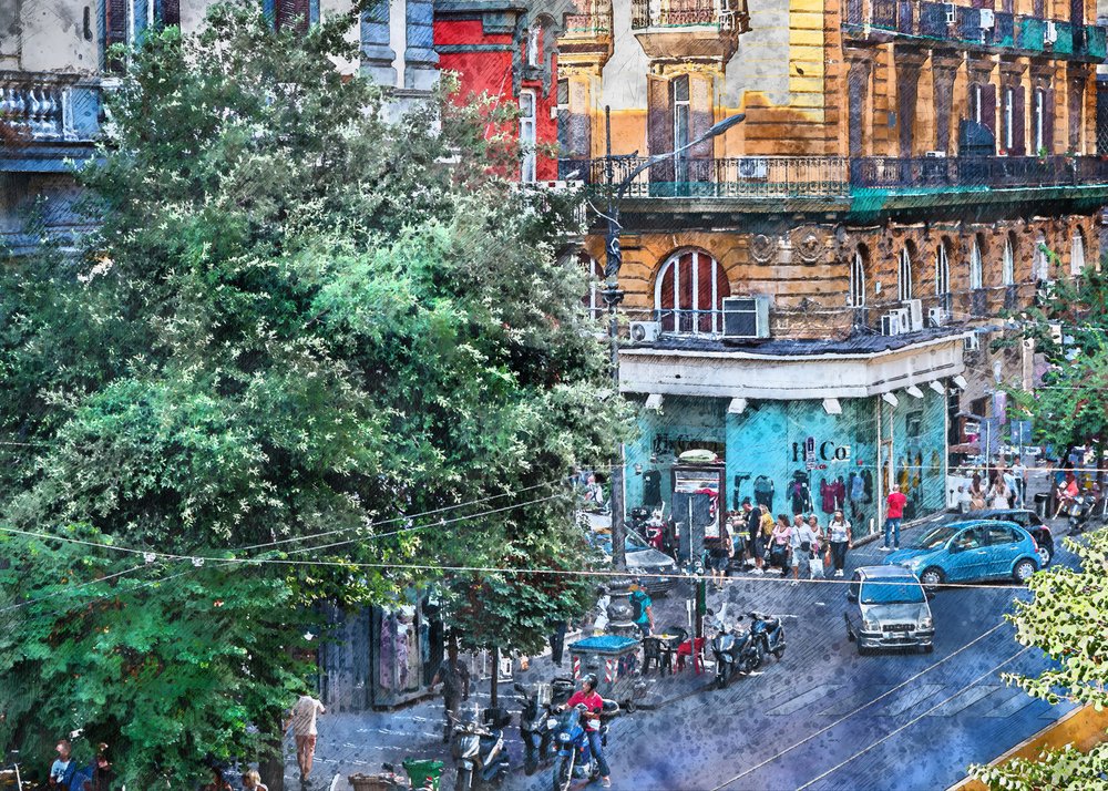 Una calle urbana llena de vida de Justyna Jaszke