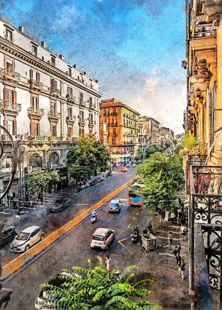 Una vibrante vista de las calles europeas de Justyna Jaszke
