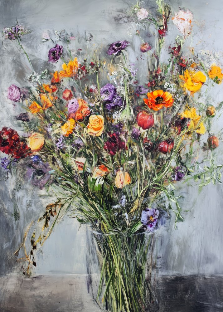 Ramo de flores de colores vivos de Justyna Jaszke