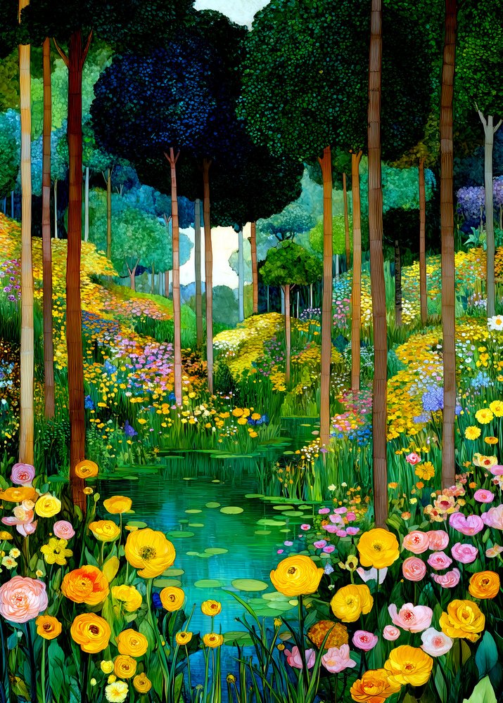 Un estanque de jardín forestal lleno de vida de Justyna Jaszke