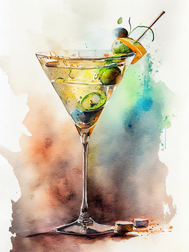Cuadro «Martini» lleno de colorido de Justyna Jaszke