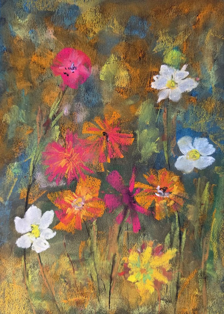 Flores de pradera de colores vivos de Justyna Jaszke