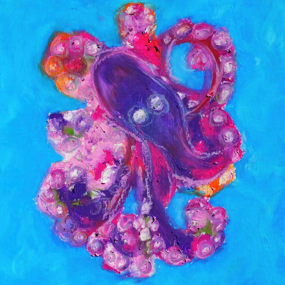 Pulpo morado vibrante de Justyna Jaszke