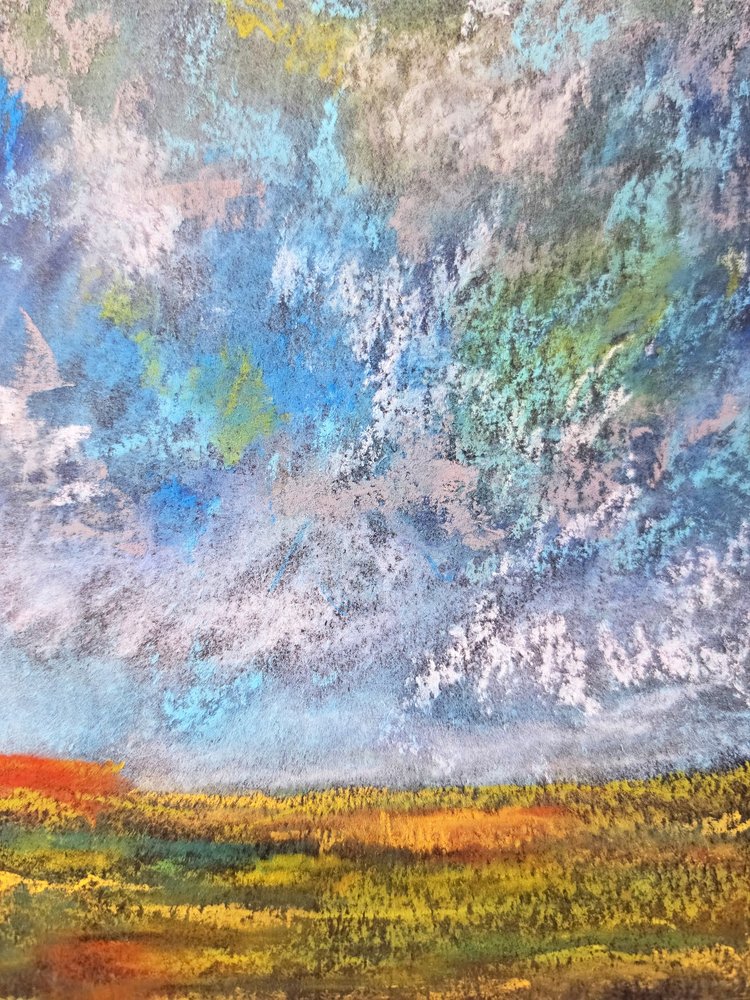 Cielo resplandeciente sobre los campos de Justyna Jaszke
