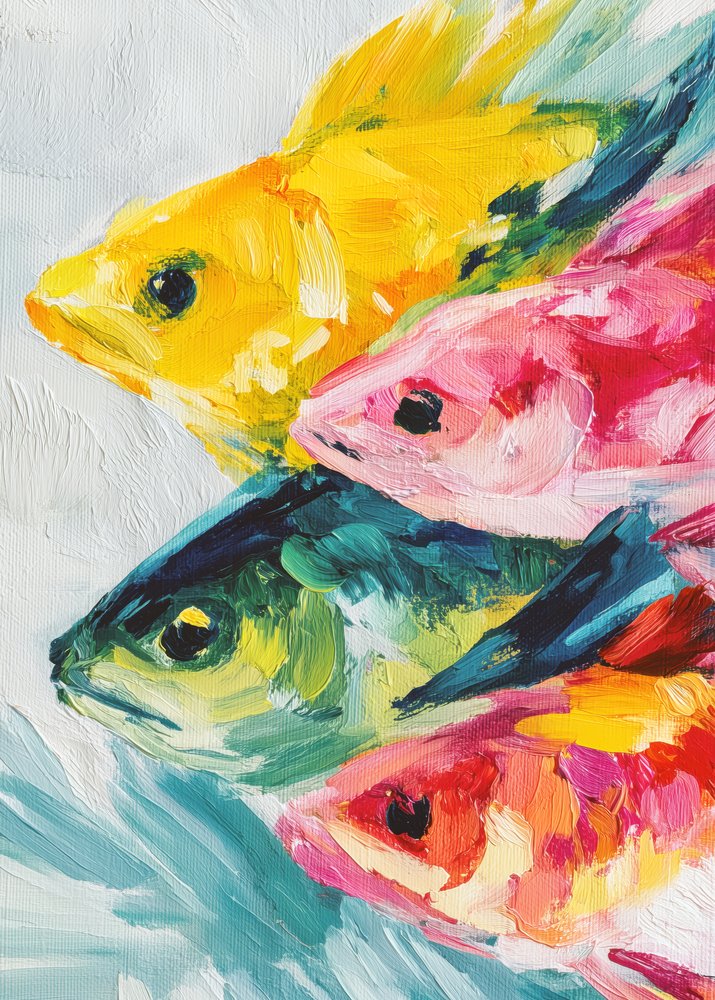 Peces nadando con energía de Justyna Jaszke