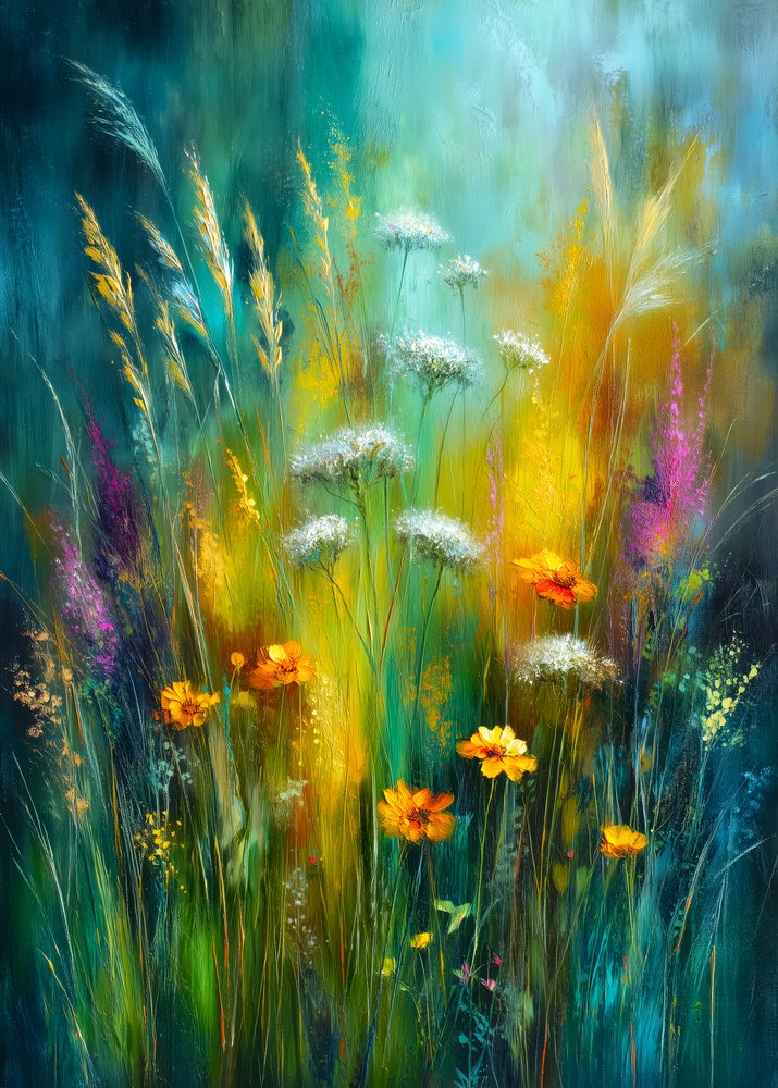 Pradera de flores silvestres llena de colorido de Justyna Jaszke