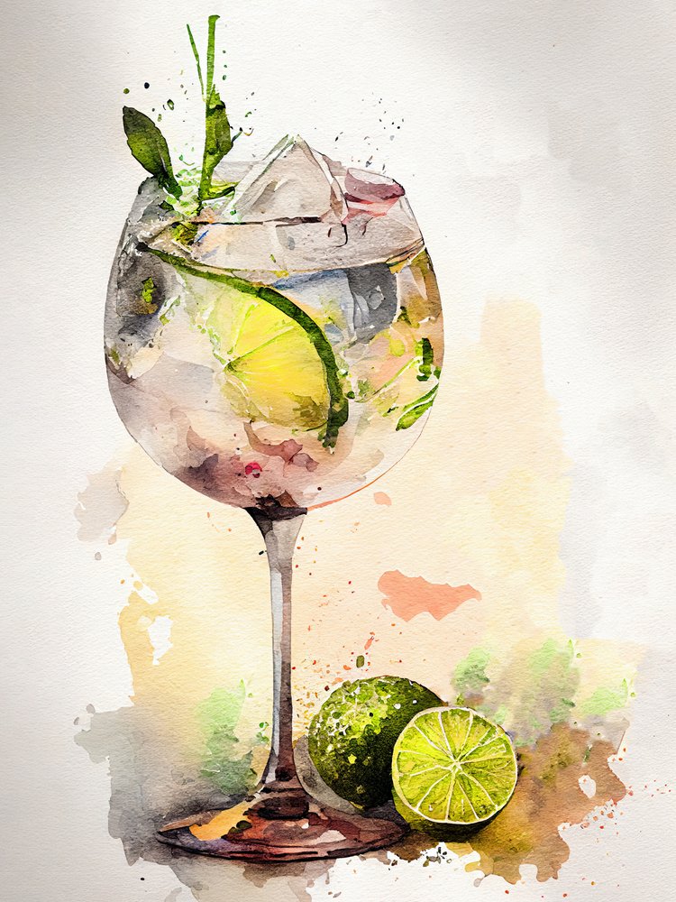 Gin-tonic «Acuarela» de Justyna Jaszke