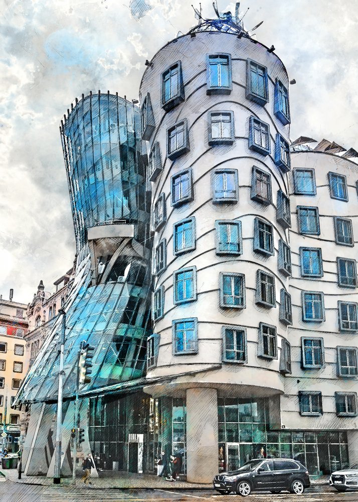 La arquitectura ondulada de Praga de Justyna Jaszke