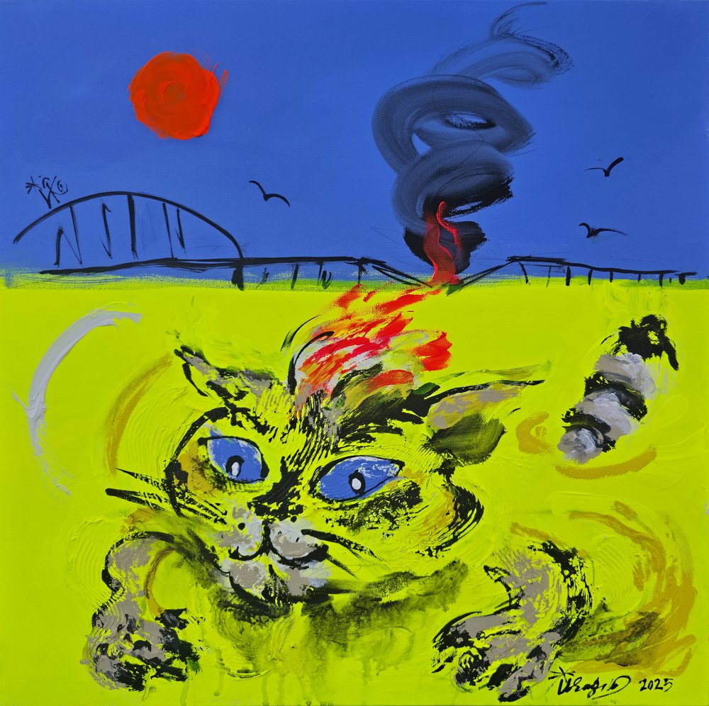 Gato de ojos azules y carácter fogoso de Kanat Ibragimov