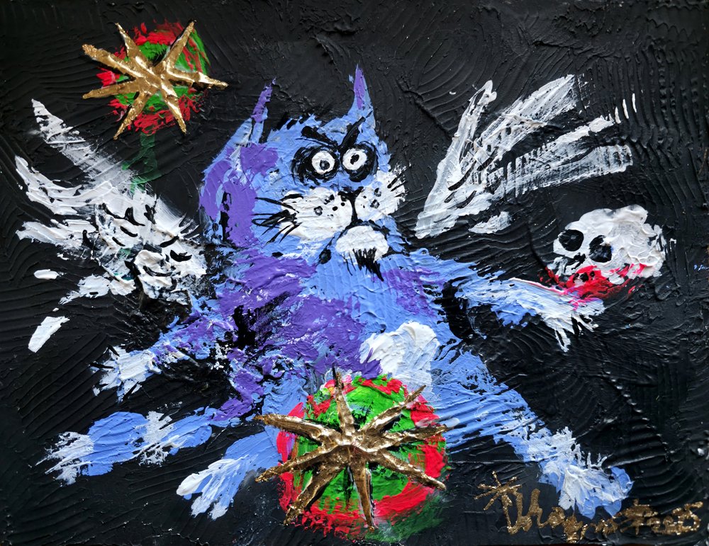 Gato de fantasía oscura de Kanat Ibragimov