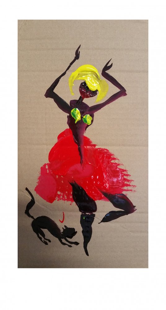 Una bailarina alegre y un gato de Kanat Ibragimov