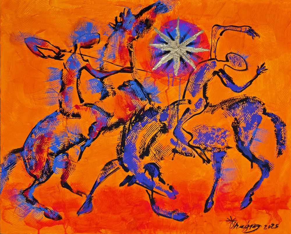 Jinetes abstractos llenos de vida de Kanat Ibragimov