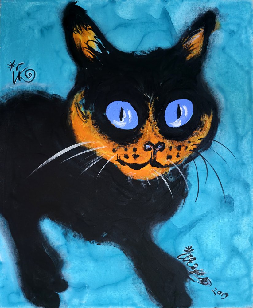 Gato de ojos azules y vivaces de Kanat Ibragimov