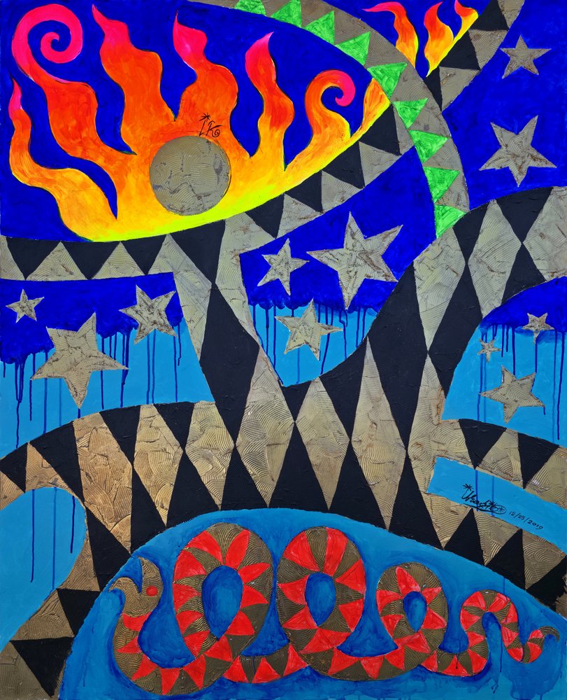Serpiente de fuego vibrante de Kanat Ibragimov