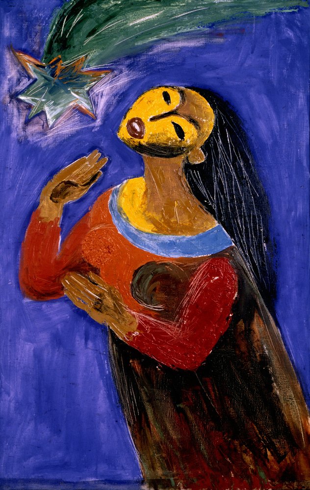 Mujer contemplando una estrella de Kanat Ibragimov