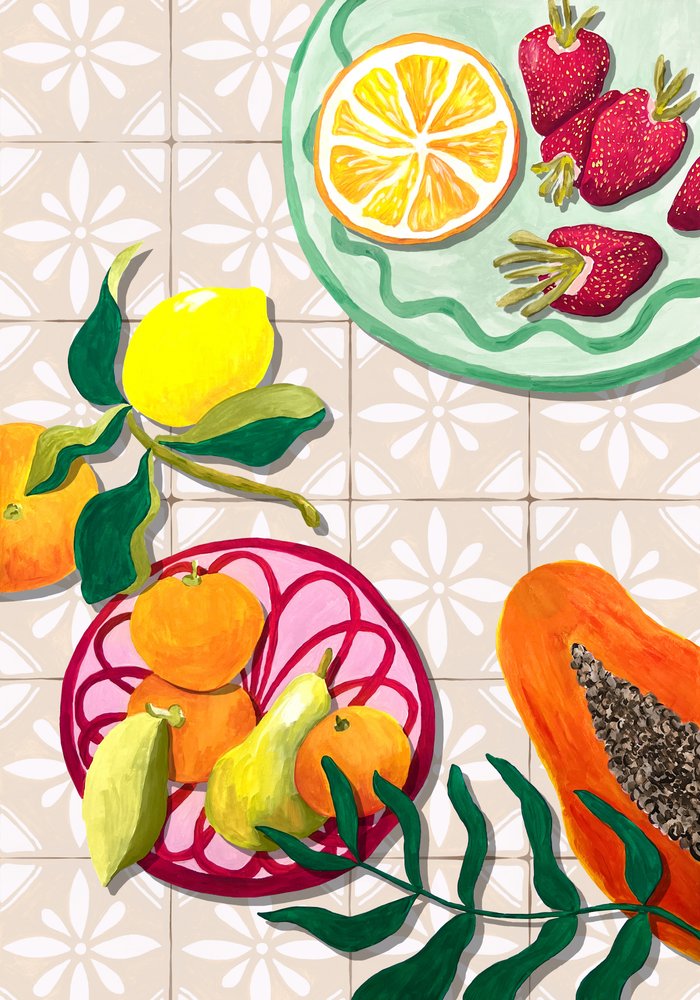 Frutas de verano de colores vivos de Karen Menzenbach