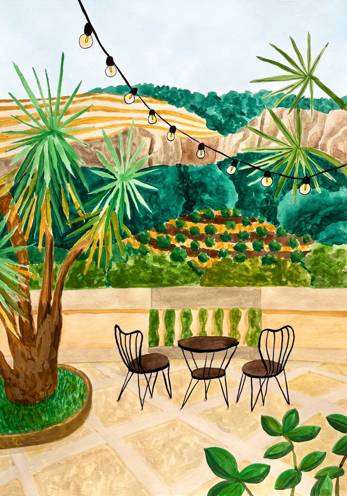 Exhuberante vista al patio de Karen Menzenbach