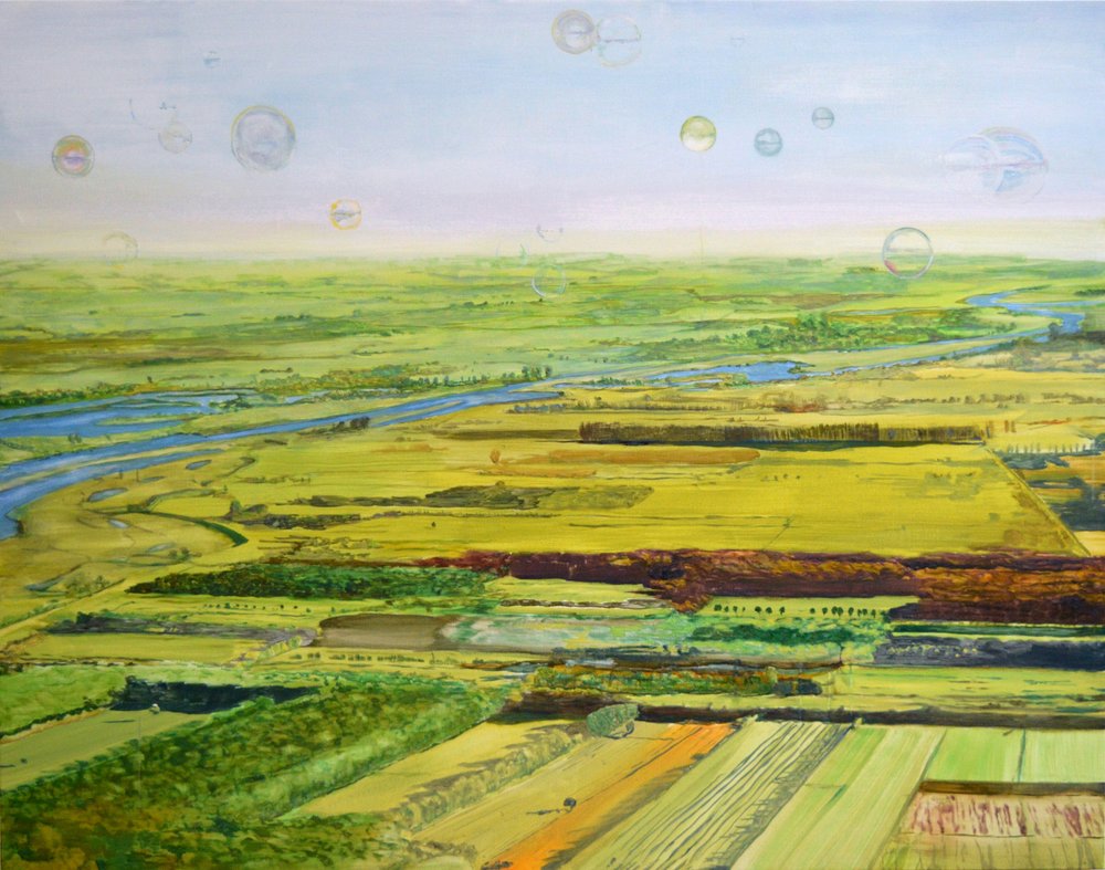 Paisaje de burbujas flotantes de Karin Bos