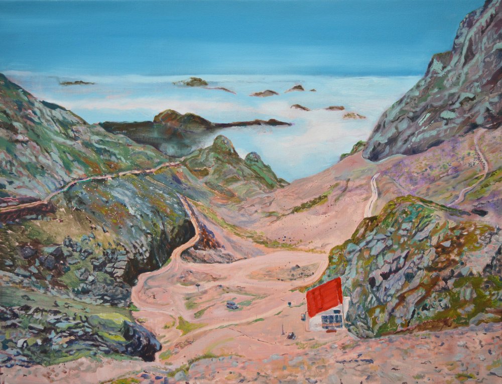Cabaña en Mountain Valley, por encima de las nubes de Karin Bos