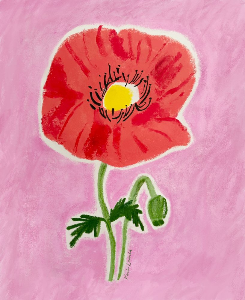 Flor de amapola roja de Karin Lauria