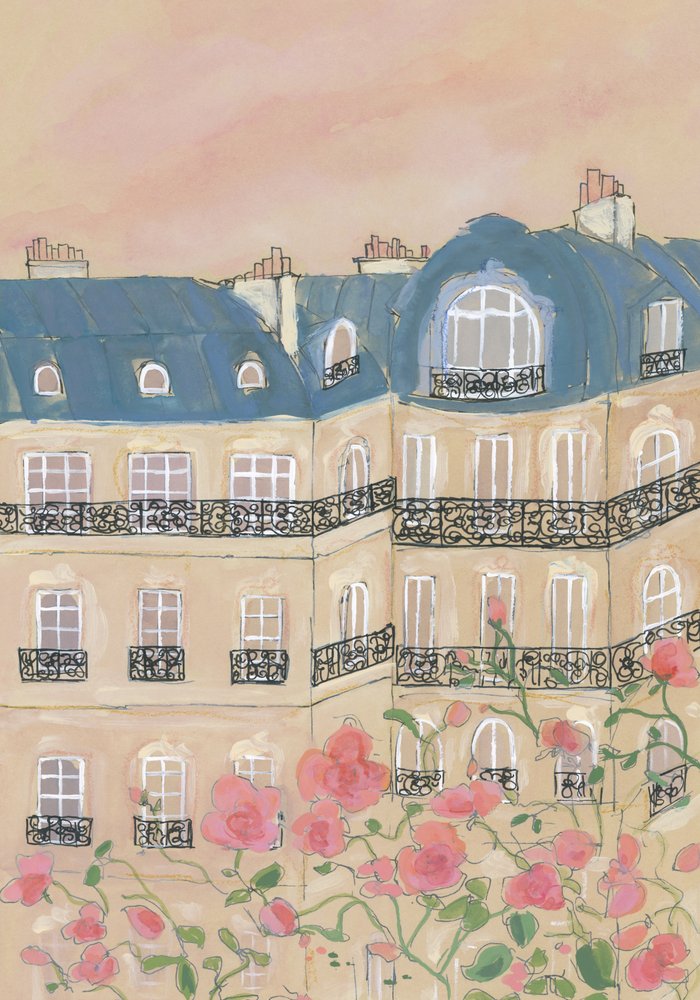 Puesta de sol sobre los edificios de París de Katharina Puritscher