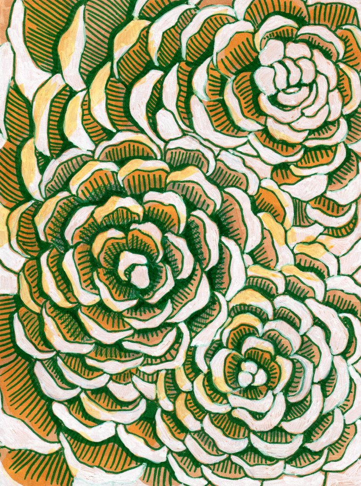 Capas florales terrosas de Katie O'Shea