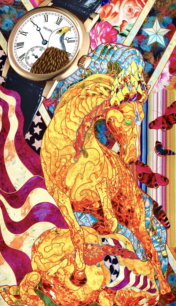 Collage patriótico con caballos de Kostyantin Malginov