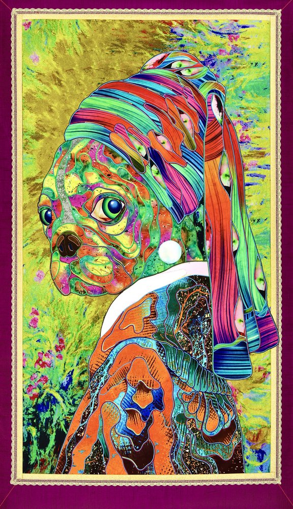 Perro con un pendiente de perla muy original de Kostyantin Malginov