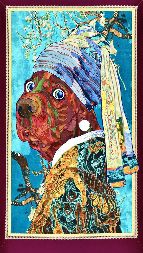 Perro con un pendiente de perla muy original de Kostyantin Malginov