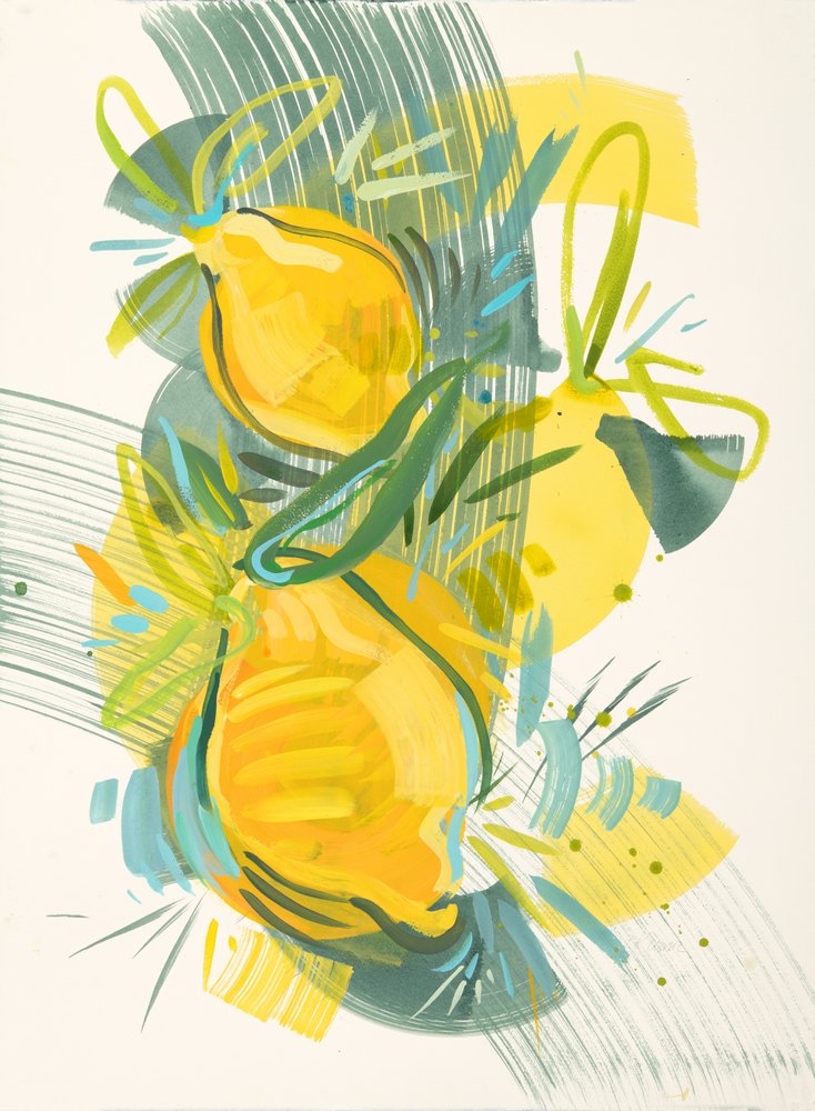Limones abstractos llenos de color de Kristin Cronic