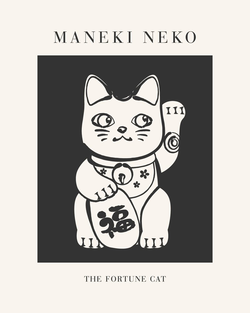 Gato de la suerte Maneki Neko de KsanaKalpa