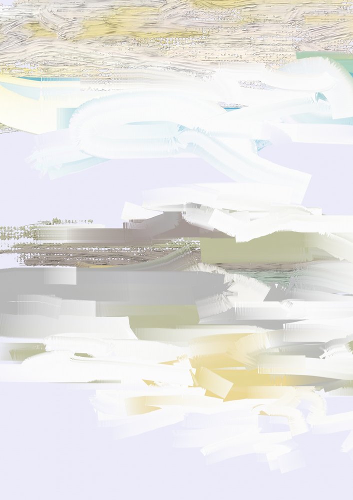 Horizonte abstracto y suave de Lembayung senja studio [Vintage Poster]