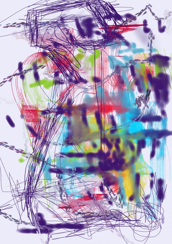 Líneas vibrantes y caóticas de Lembayung senja studio [Vintage Poster]
