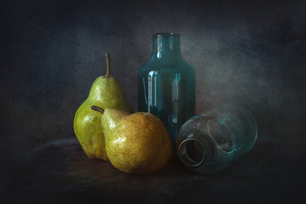 Botellas de cristal «Moody Pears» de Lenka