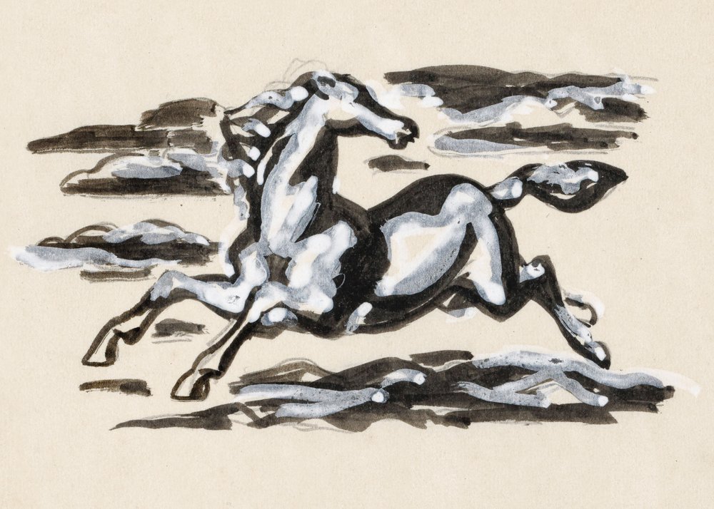Caballo al galope de Leo Gestel