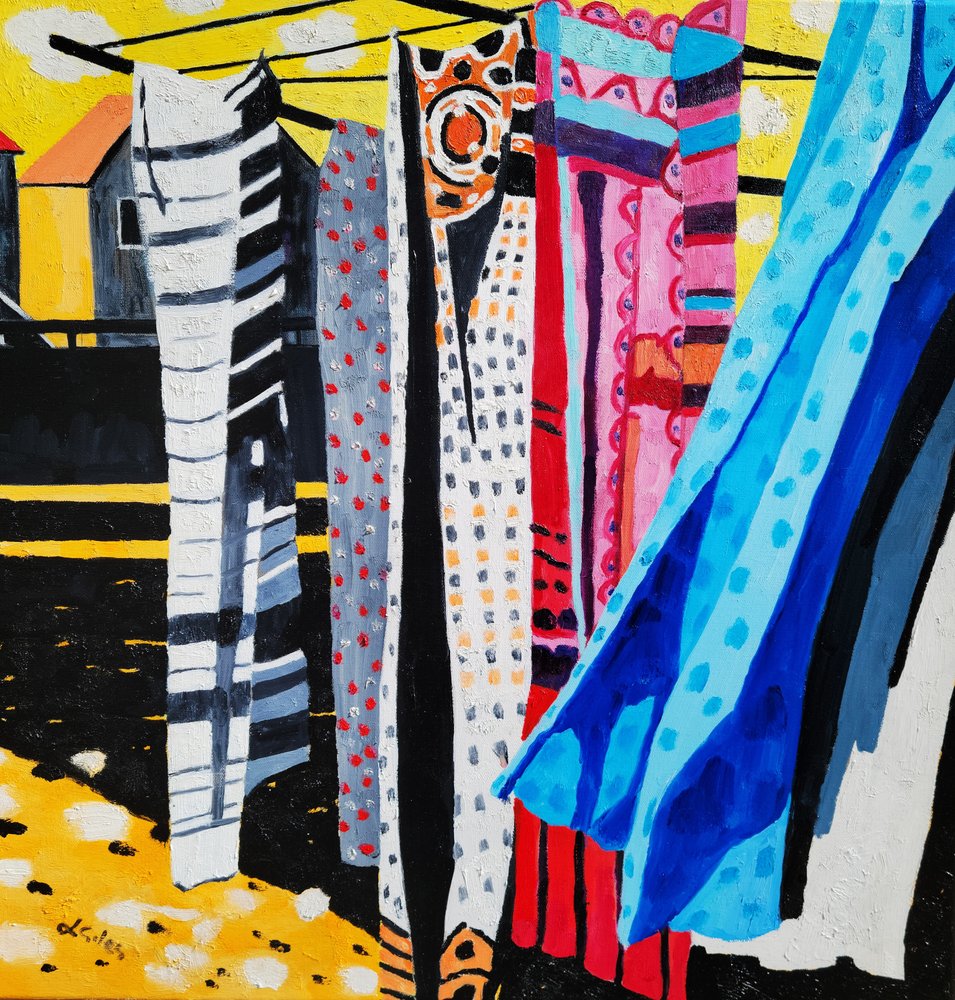 Un día de colada lleno de color de Lesley Giles