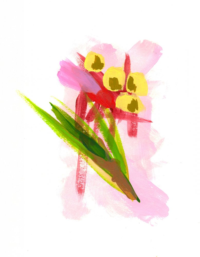 Flores abstractas de colores vivos de Lori Ann Folz