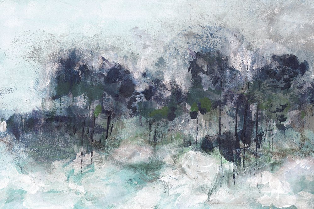 Abstracto de bosque brumoso de Lori Ann Folz