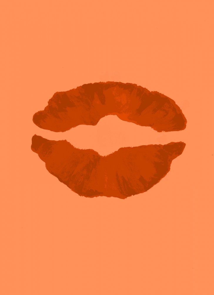 Labios naranja apasionados de Lori Ann Folz