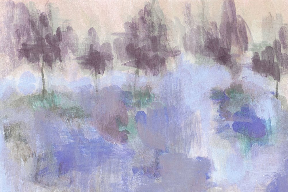 Tree Park 2 Azul pervinca de Lori Ann Folz