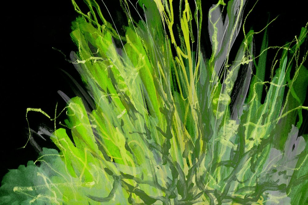 Abstracto en verde intenso de Lori Ann Folz