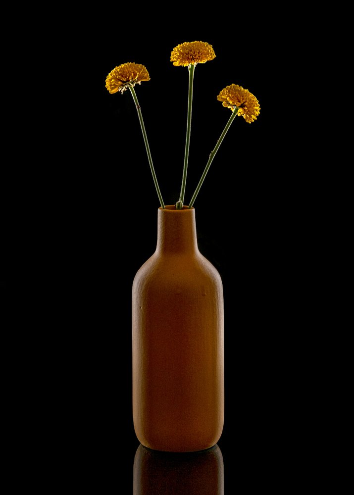Jarrón marrón «Warm Flowers» de Louie Luo