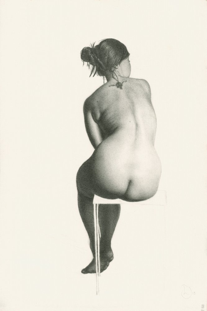 Desnudo sentado elegante de Lourens Joubert