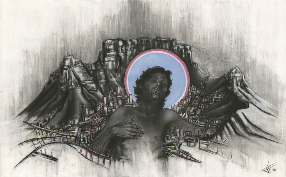 Jesús sobre Ciudad del Cabo de Lourens Joubert